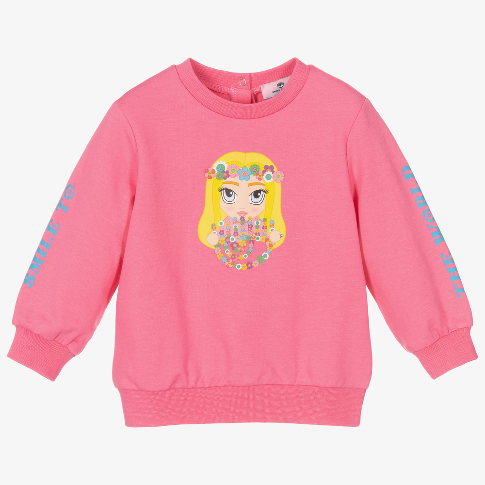 Chiara Ferragni Kids - Sweat rose Fille | Childrensalon