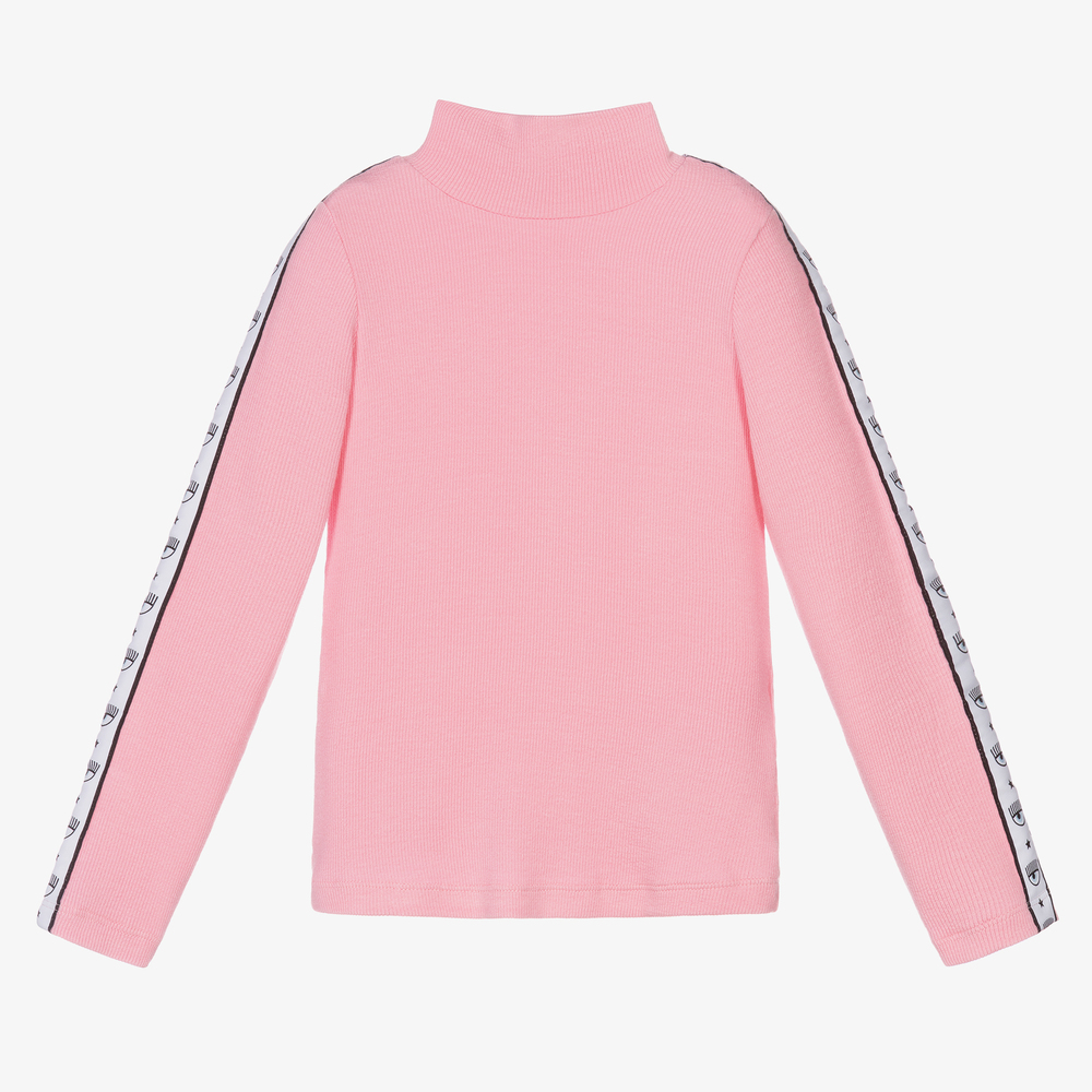 Chiara Ferragni Kids - Rosa Rollkragenpullover (M) | Childrensalon