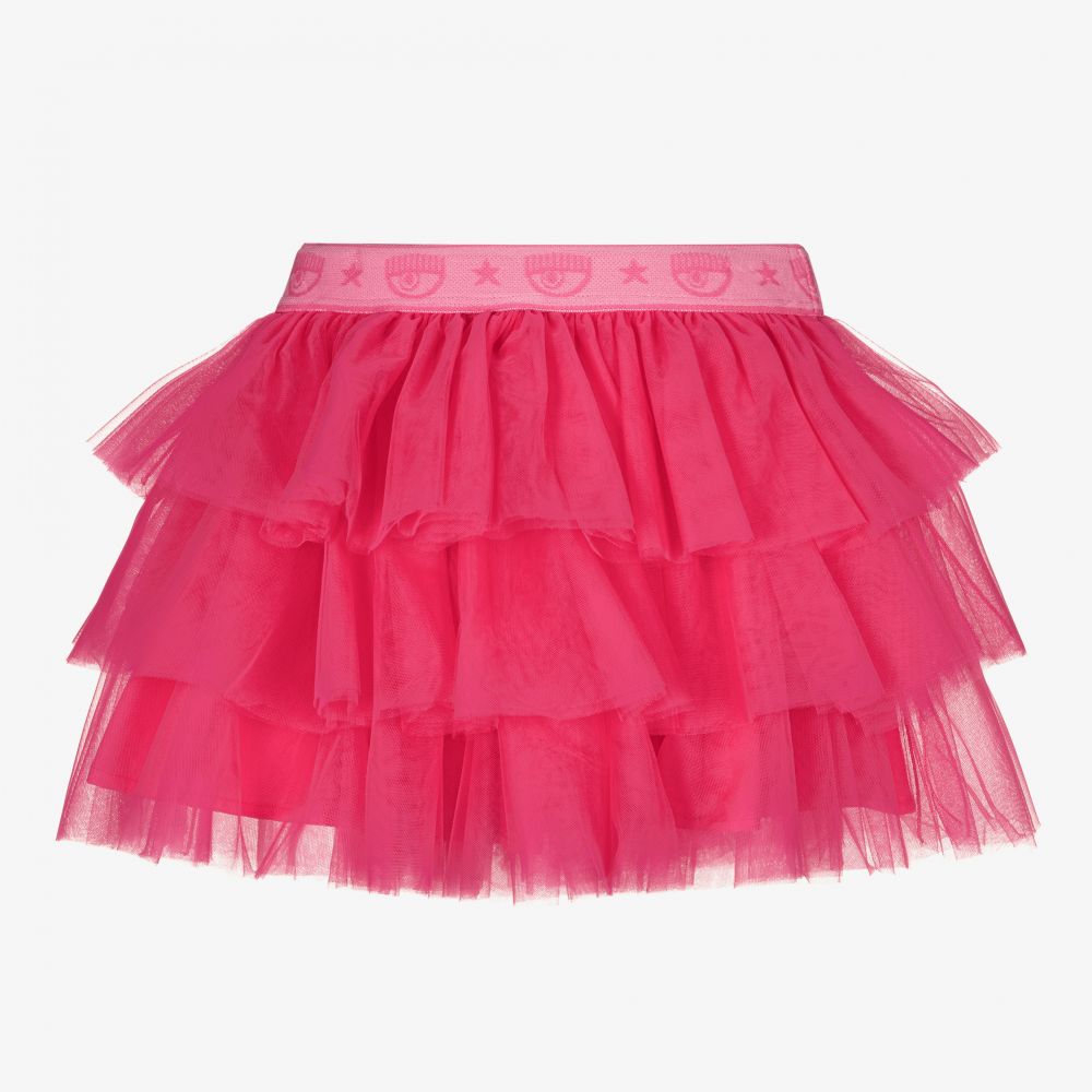 Chiara Ferragni Kids-Girls Pink Tulle Skirt | Childrensalon Outlet