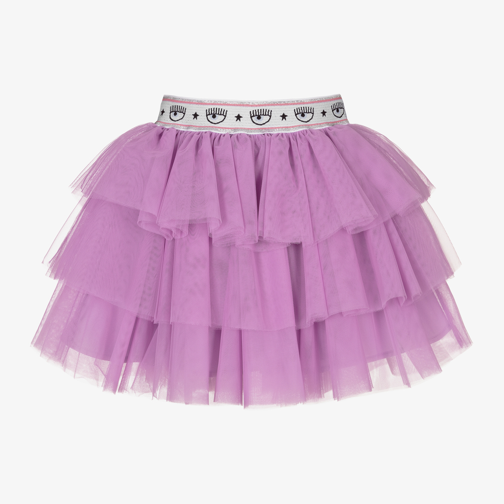 Chiara Ferragni Kids - Girls Purple Tutu Skirt | Childrensalon