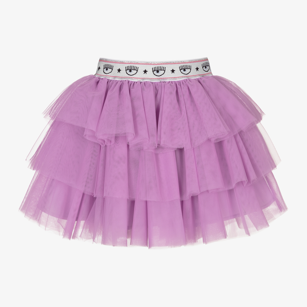 Chiara Ferragni Kids-تنورة توتو تول لون بنفسجي | Childrensalon Outlet