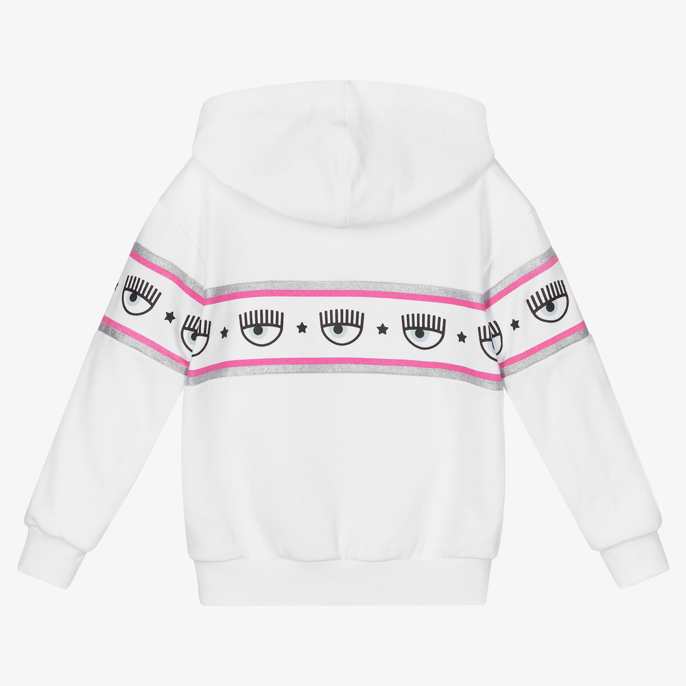 Chiara Ferragni Kids tie-dyed denim skirt - White