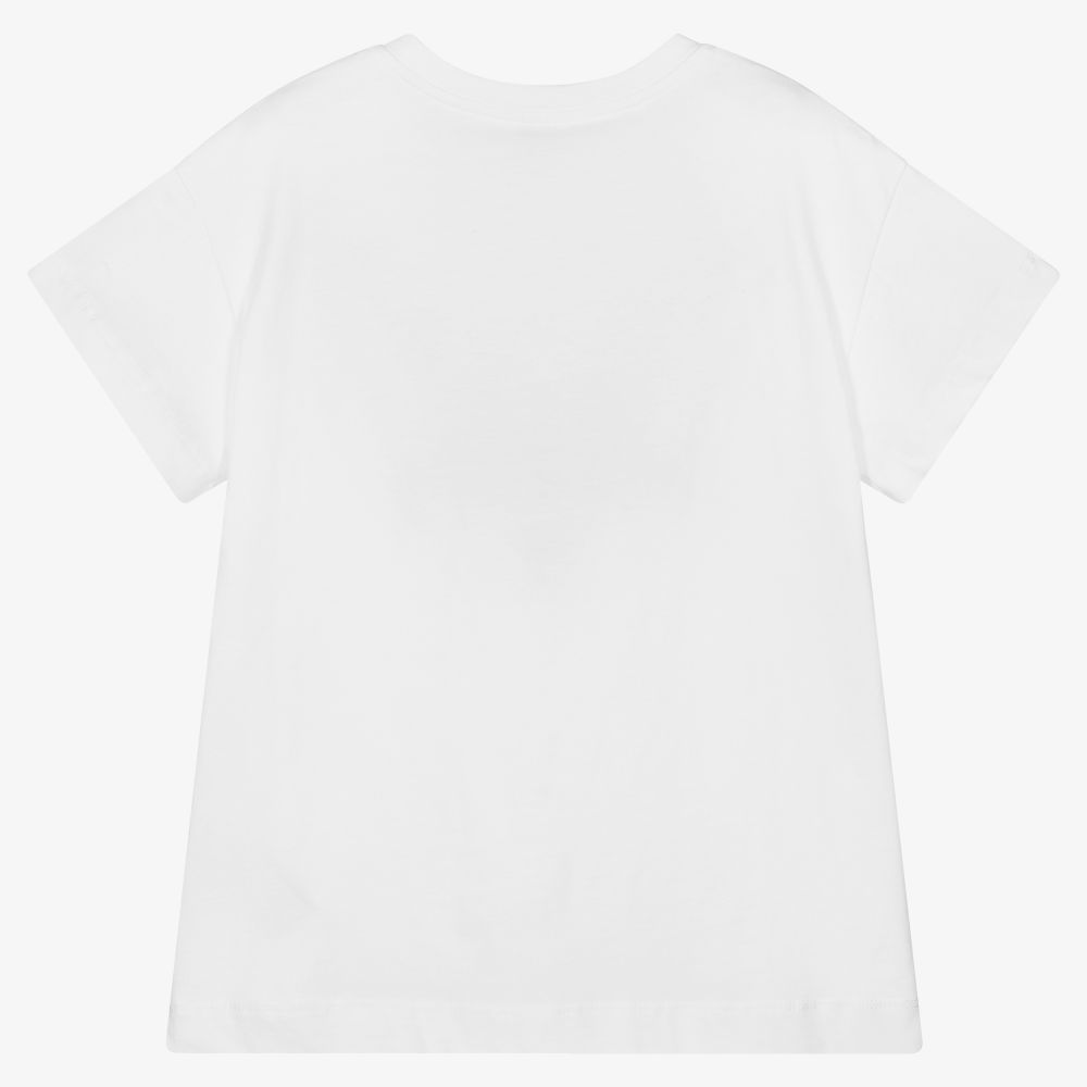Chiara Ferragni Kids - Girls White Mascott T-Shirt | Childrensalon Outlet