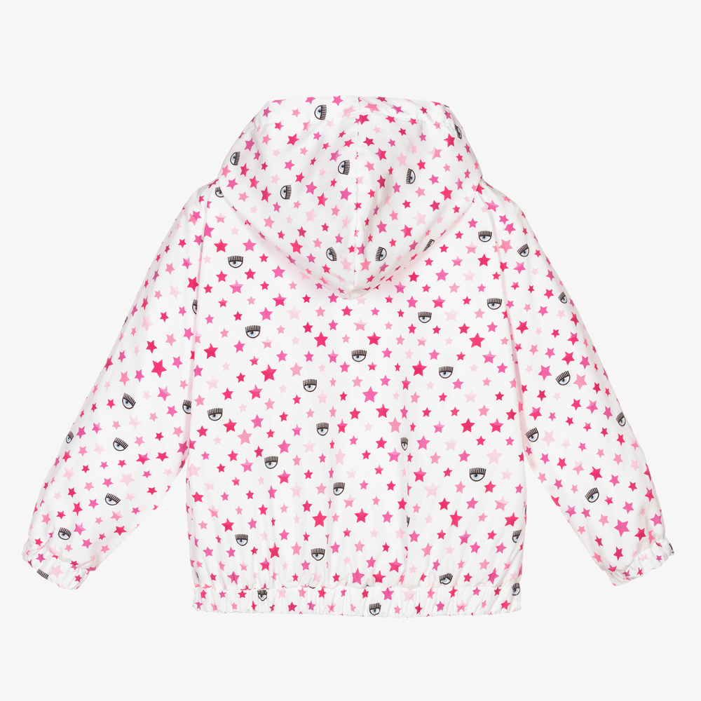 كيّارا فيراغني كيدز-جاكيت لون أبيض وزهري للبنات | Childrensalon Outlet