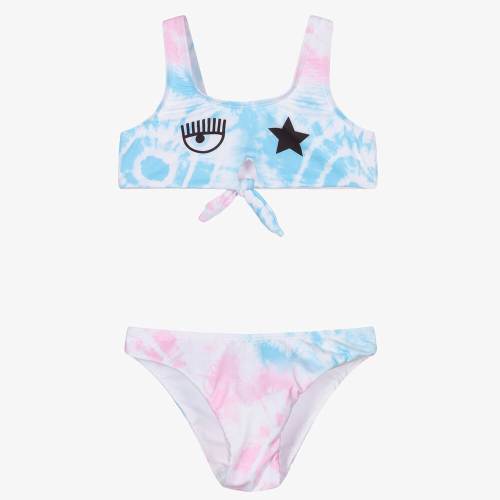 Chiara Ferragni Kids - Bikini rose et bleu tie; dye | Childrensalon