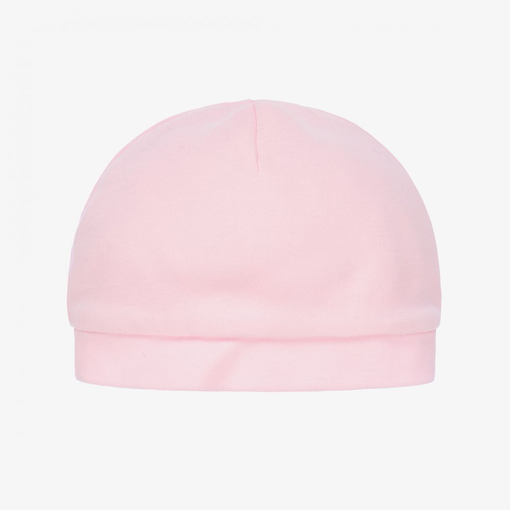 كيّارا فيراغني كيدز-قبعة قطن لون زهري باهت للمولودات | Childrensalon Outlet