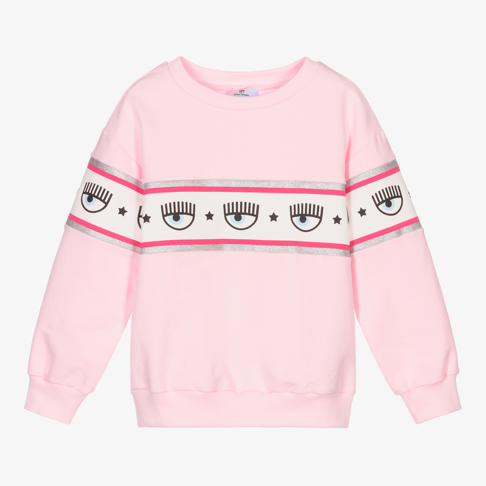 Chiara Ferragni Kids - Rosa Baumwoll-Sweatshirt | Childrensalon