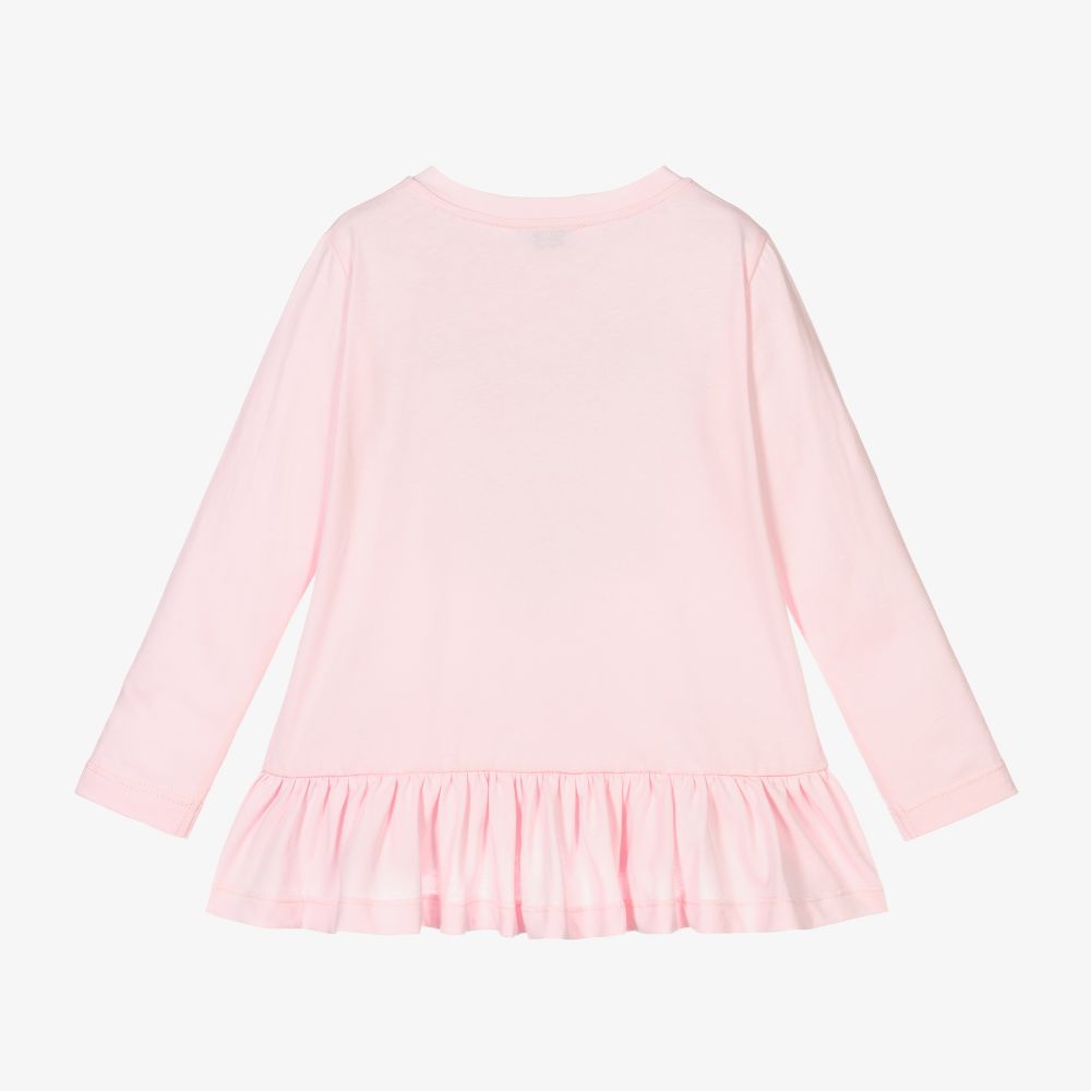 كيّارا فيراغني كيدز-توب قطن لون زهري فاتح للبنات | Childrensalon Outlet