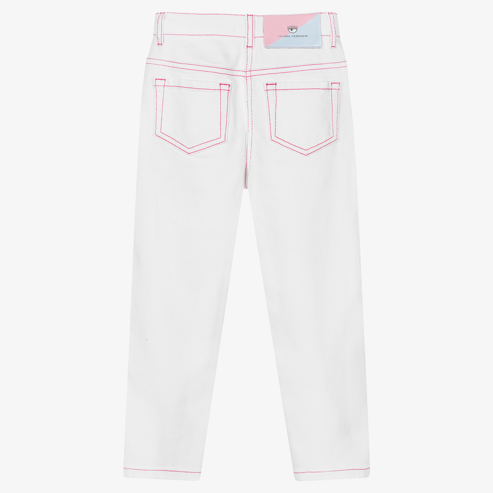 White tape deals jeans