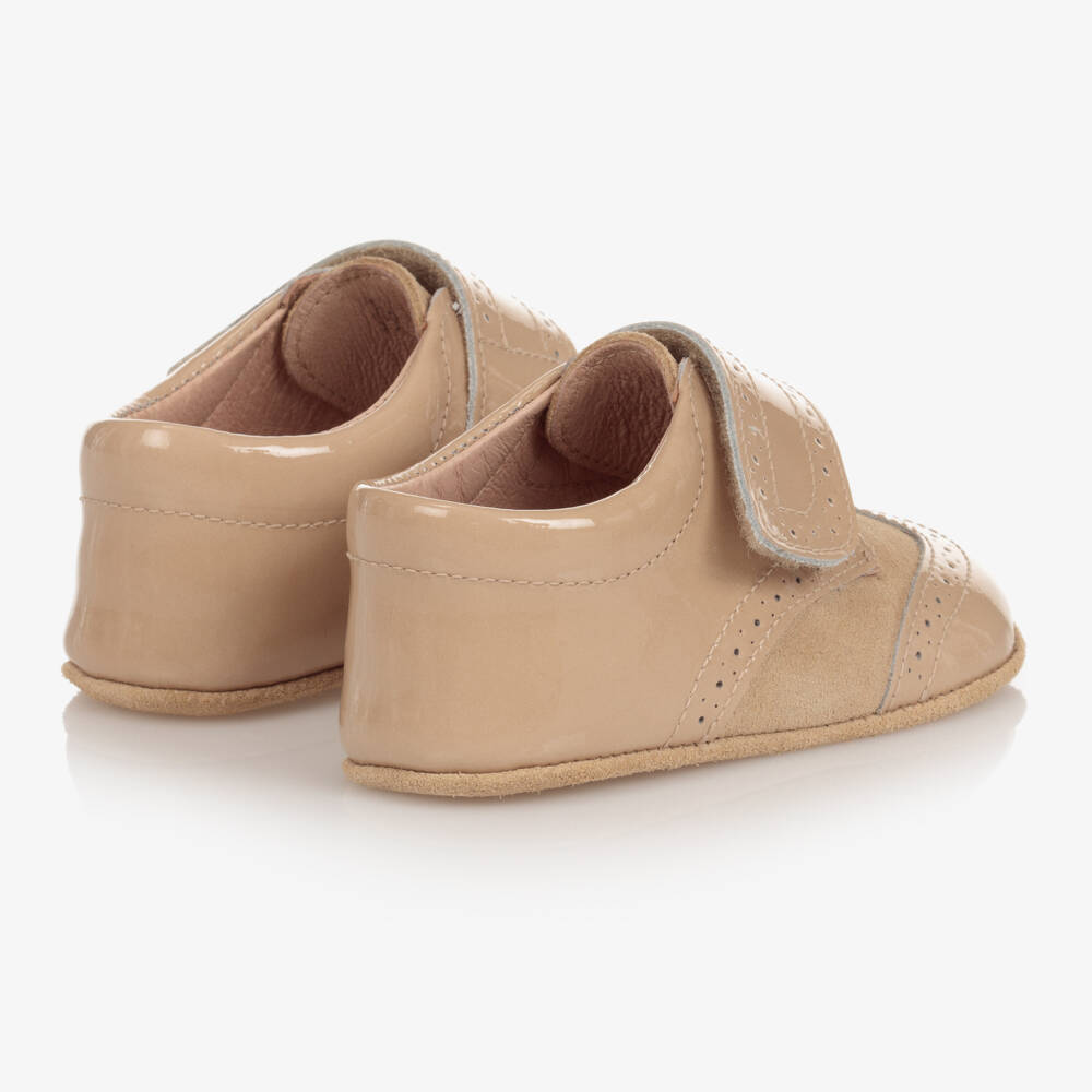 Children's Classics-Beige Leather Infant Shoes | Childrensalon Outlet