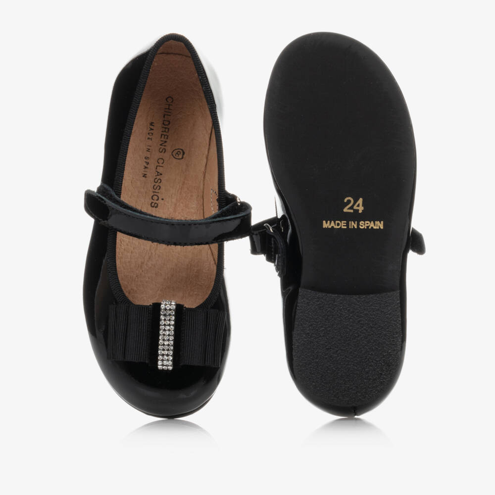 Children's Classics-Black Patent Leather Ballerina Pumps | Childrensalon Outlet
