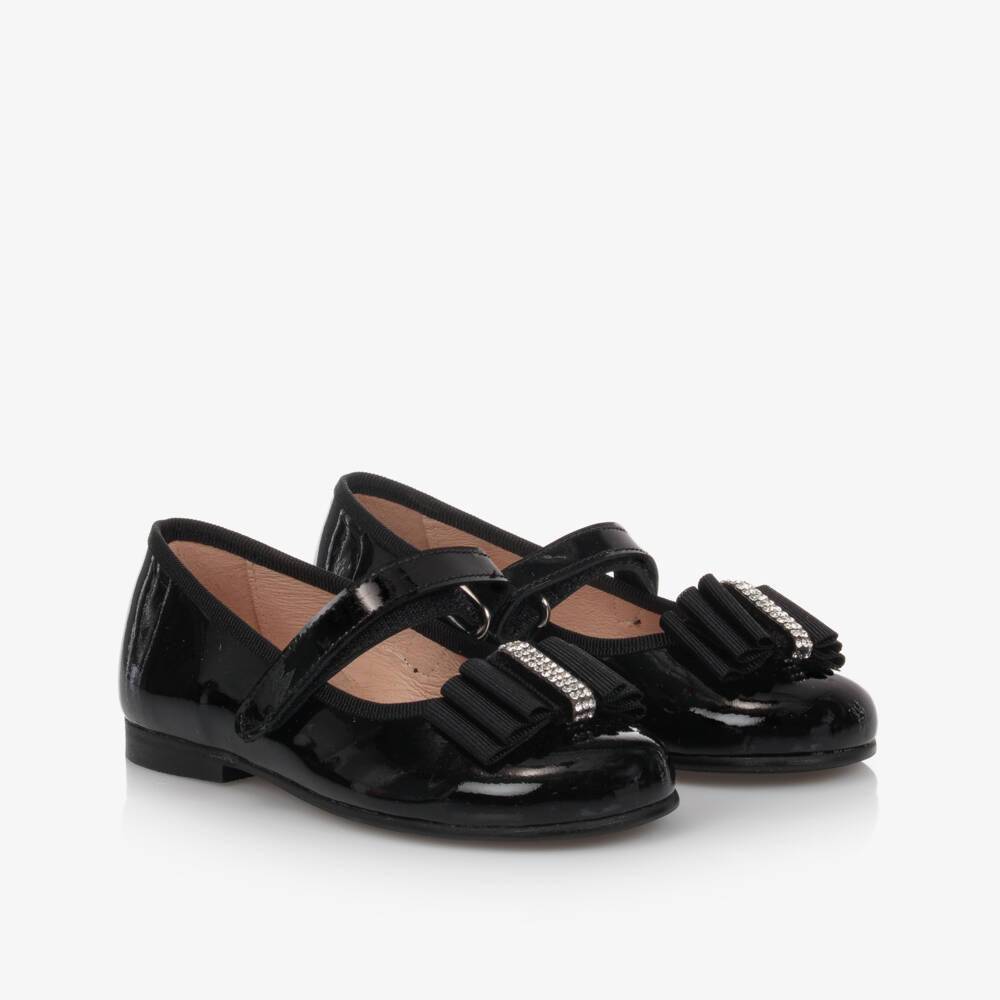 Children's Classics-Black Patent Leather Ballerina Pumps | Childrensalon Outlet
