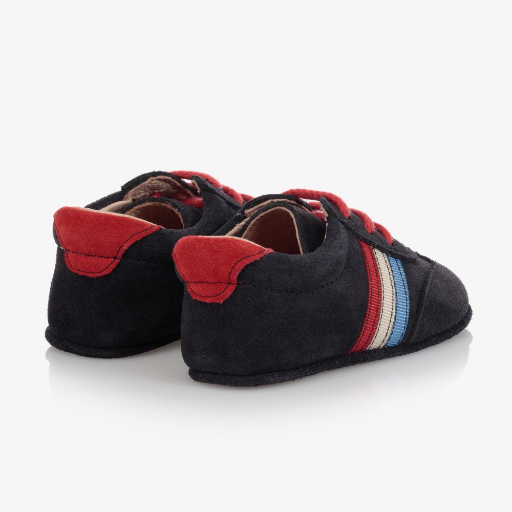 Children's Classics-Синие замшевые пинетки | Childrensalon Outlet