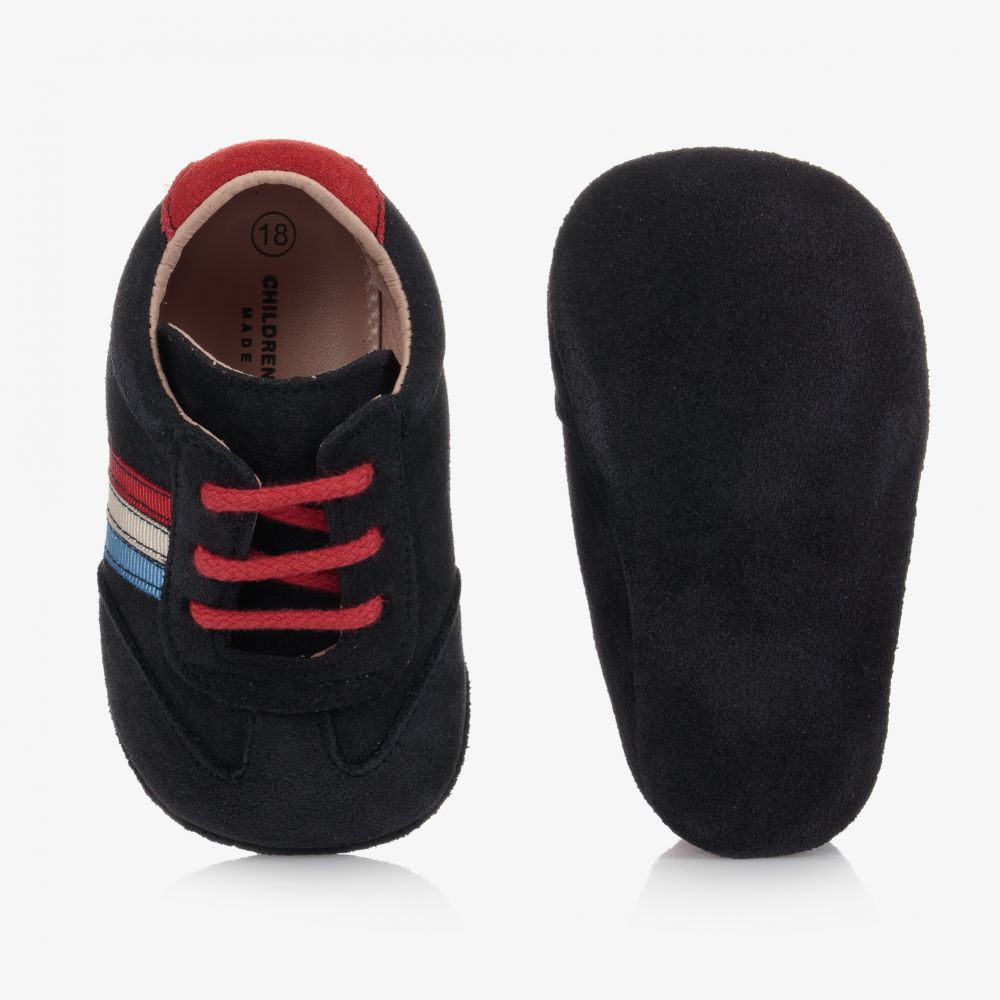 Children's Classics-Синие замшевые пинетки | Childrensalon Outlet