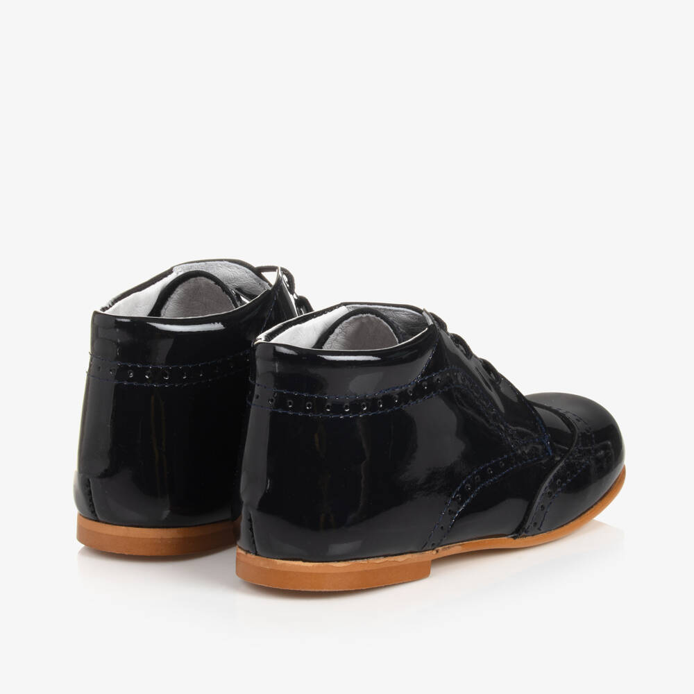 Children's Classics-Броги из лакированной кожи синие для мальчиков | Childrensalon Outlet