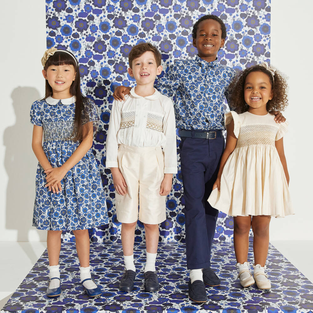 Children's Classics-Boys Blue Suede Loafer Shoes | Childrensalon Outlet