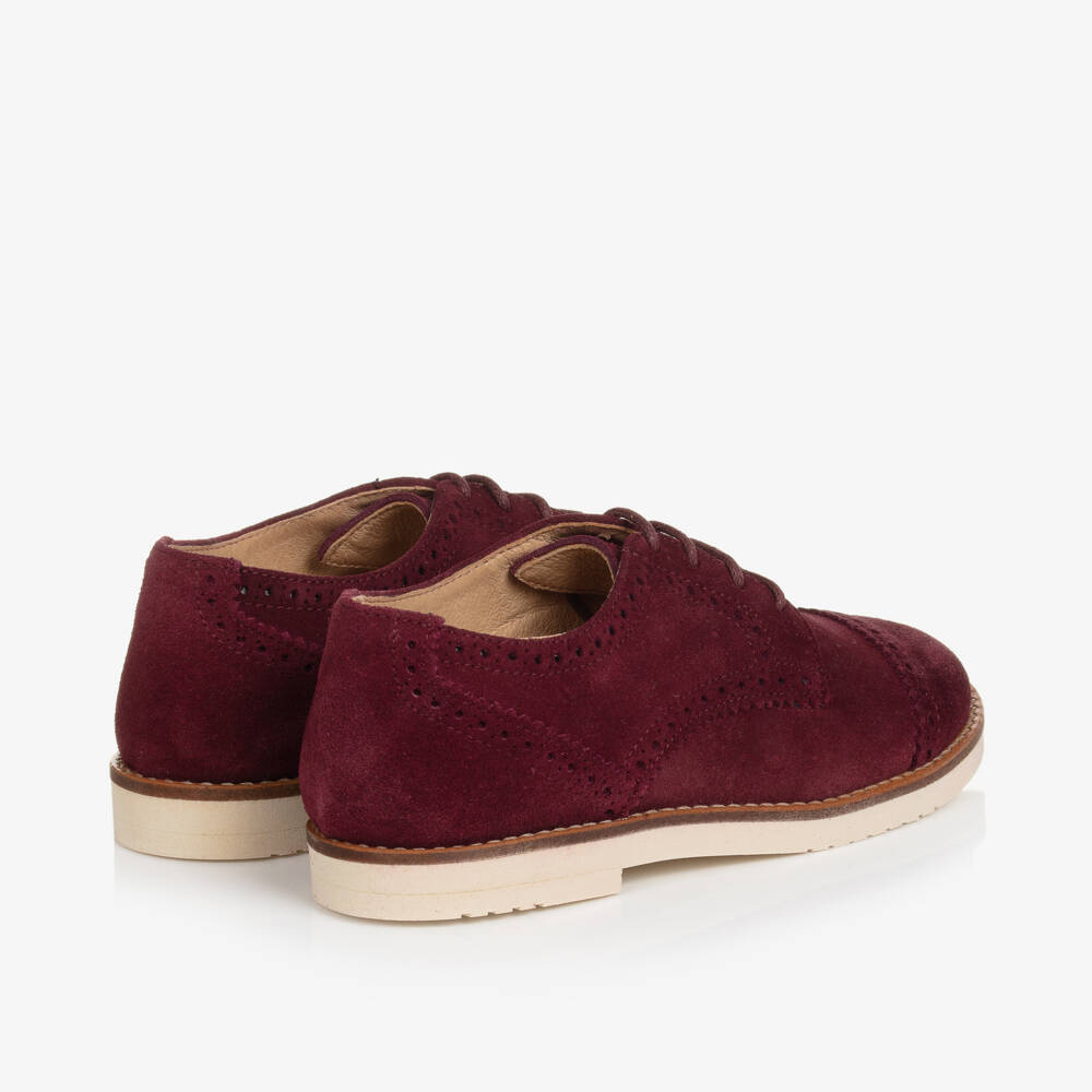 Children's Classics-Броги из бордовой замши для мальчиков | Childrensalon Outlet