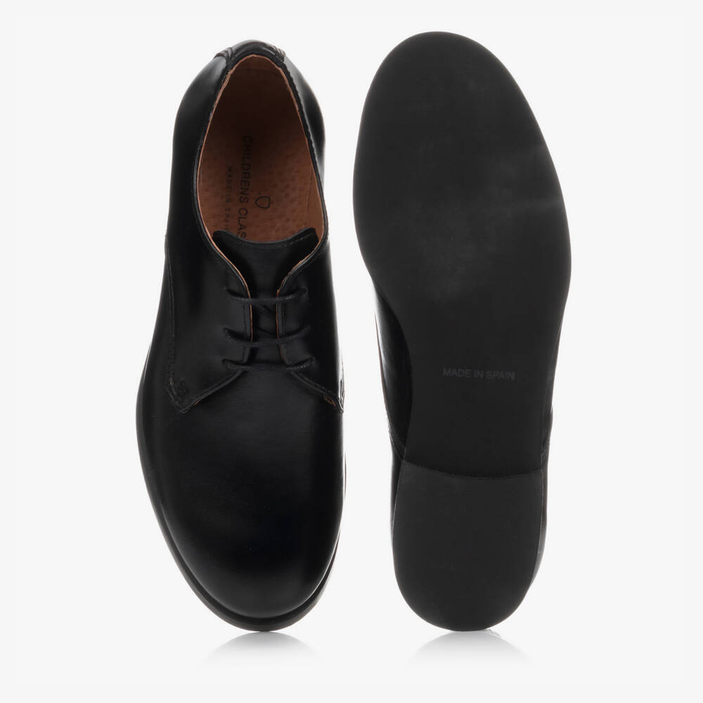 Children's Classics-Классические черные кожаные туфли на шнуровке для мальчиков | Childrensalon Outlet