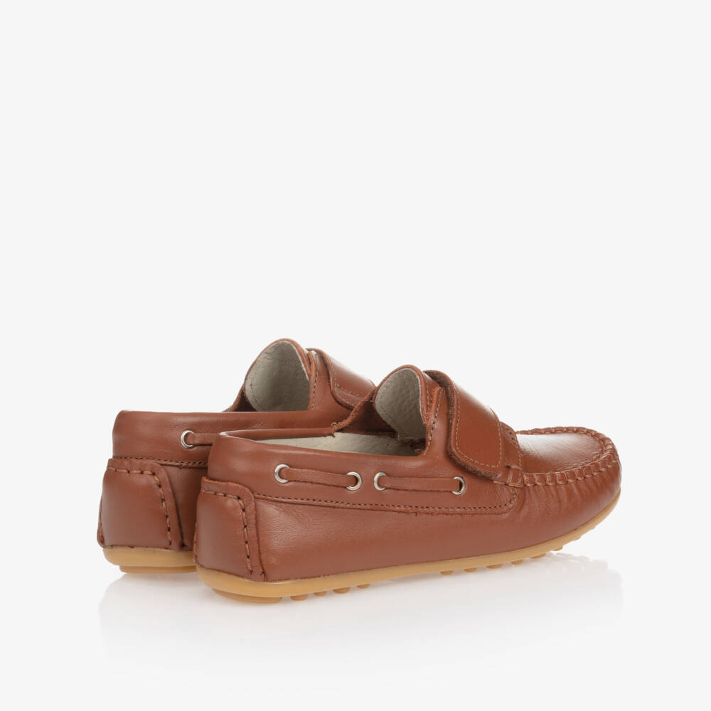 Children's Classics-Boys Classic Brown Moccasin Shoes | Childrensalon Outlet