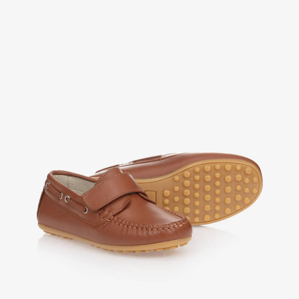Children's Classics-Boys Classic Brown Moccasin Shoes | Childrensalon Outlet