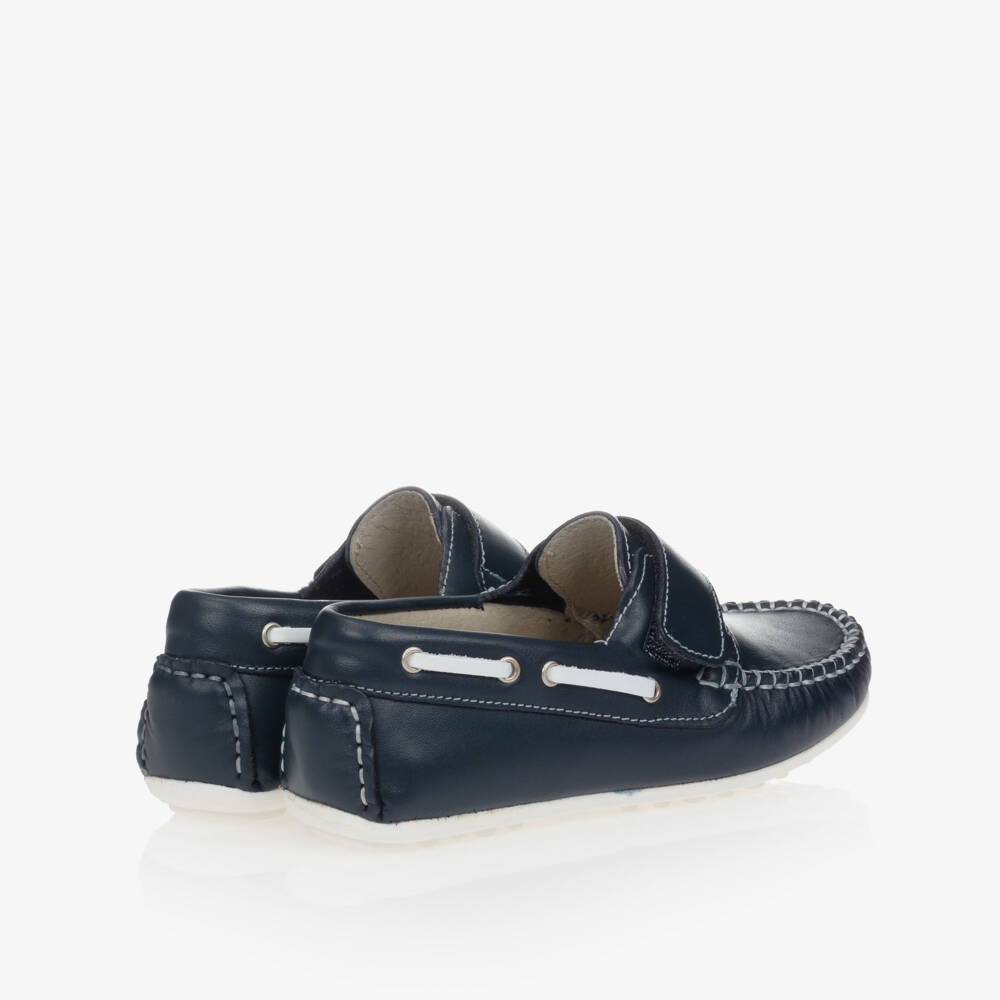 Children's Classics-Кожаные мокасины синие для мальчиков | Childrensalon Outlet