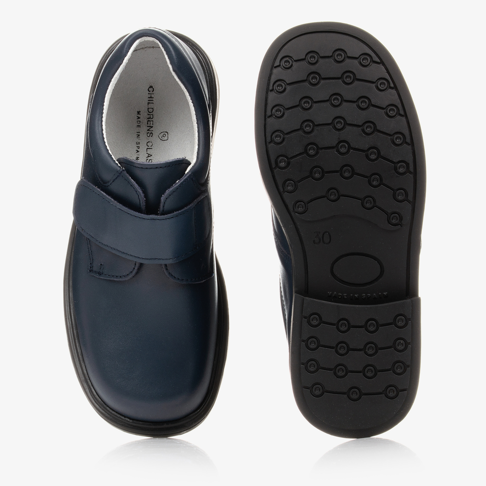 Boys smart cheap navy shoes