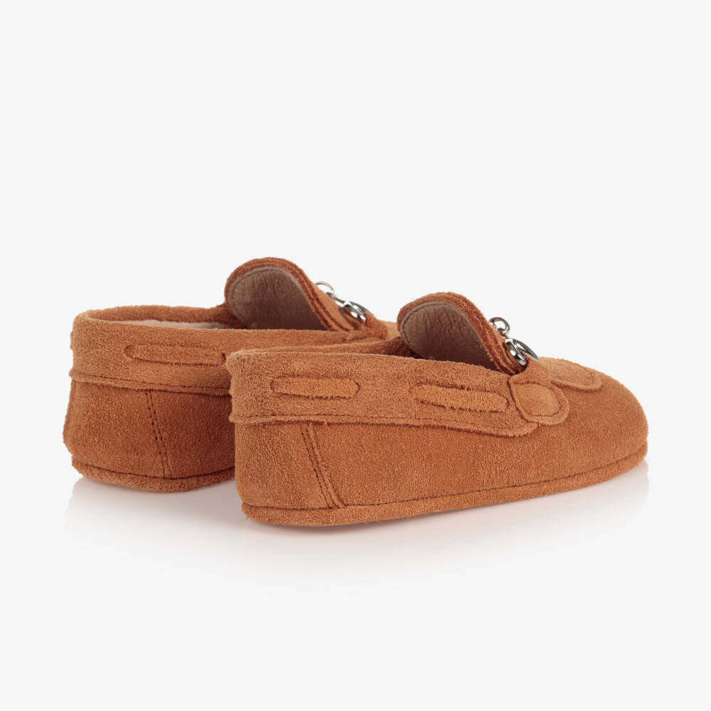 Children's Classics-Boys Tan Suede Pre-Walker Shoes | Childrensalon Outlet