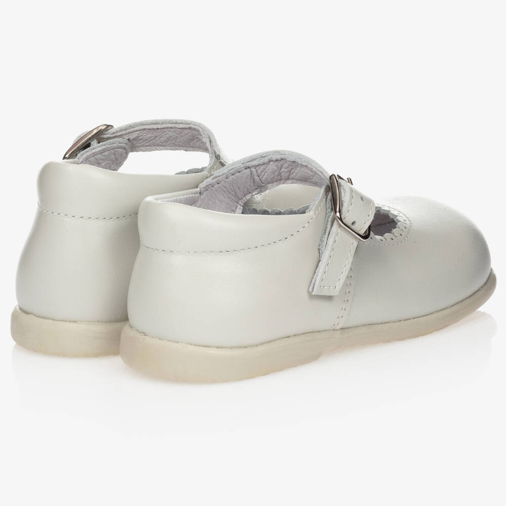 Children's Classics-Girls Beige Leather Shoes | Childrensalon Outlet