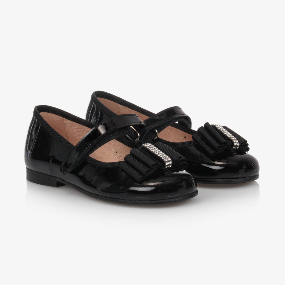 Children's Classics-Girls Black Patent Ballet Shoes | Childrensalon Outlet
