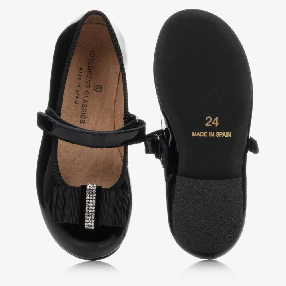 Children's Classics-Girls Black Patent Ballet Shoes | Childrensalon Outlet