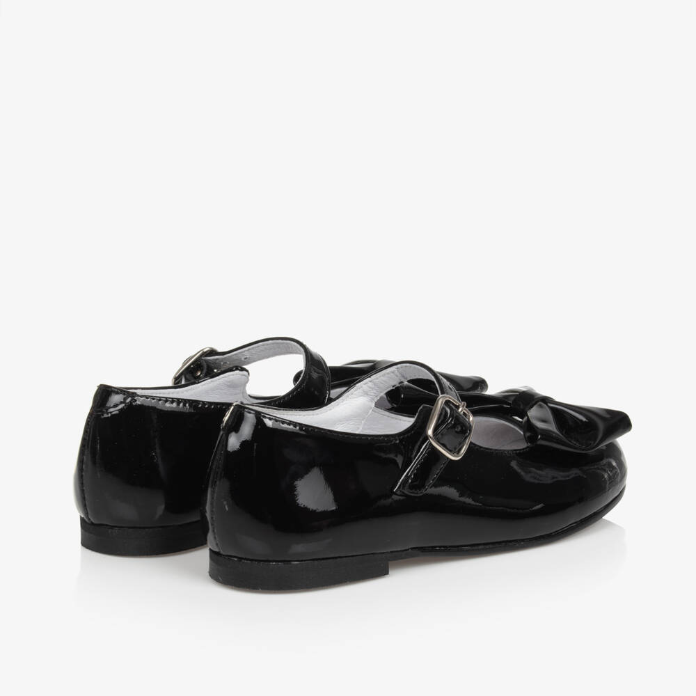 Children's Classics-Girls Classic Black Bow Shoes | Childrensalon Outlet