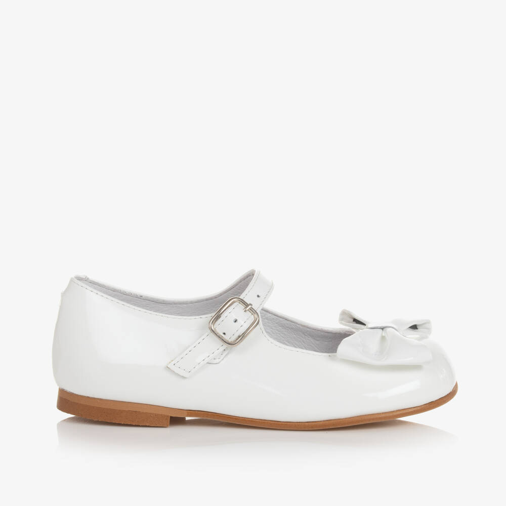 Children's Classics-Girls Elegant White Bow Shoes | Childrensalon Outlet