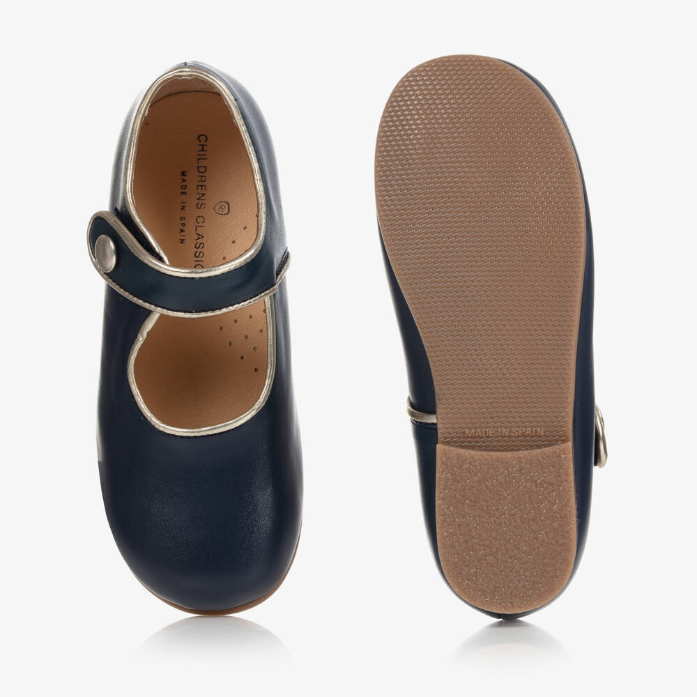 Children's Classics-Girls Navy Mary Jane Shoes | Childrensalon Outlet