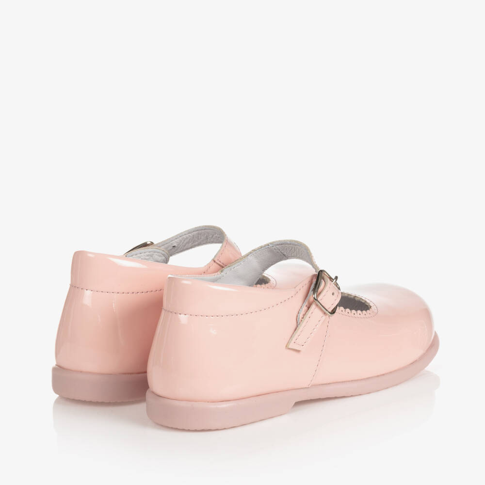 Children's Classics-Girls Pink Shiny Buckle Shoes | Childrensalon Outlet