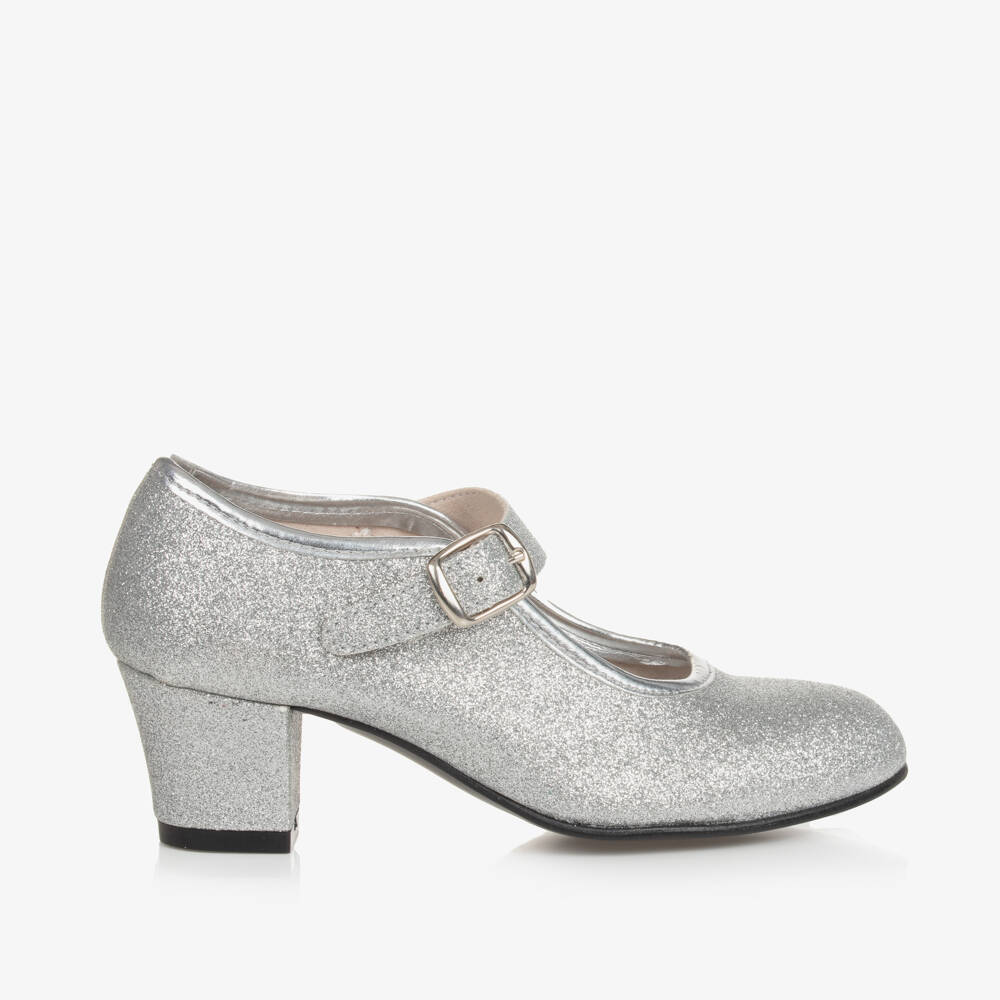 Children's Classics-Girls' Sparkling Silver Party Heels | Childrensalon Outlet