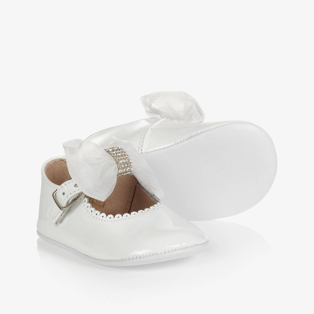 Children's Classics-Girls White Patent Pre-Walker Shoes | Childrensalon Outlet