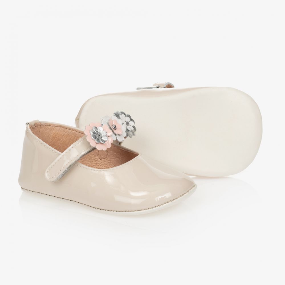 Children's Classics - Ivory Leather Pre-Walker Shoes | Childrensalon