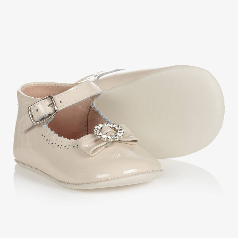 Children's Classics - Ivory Patent Pre-Walker Shoes | Childrensalon