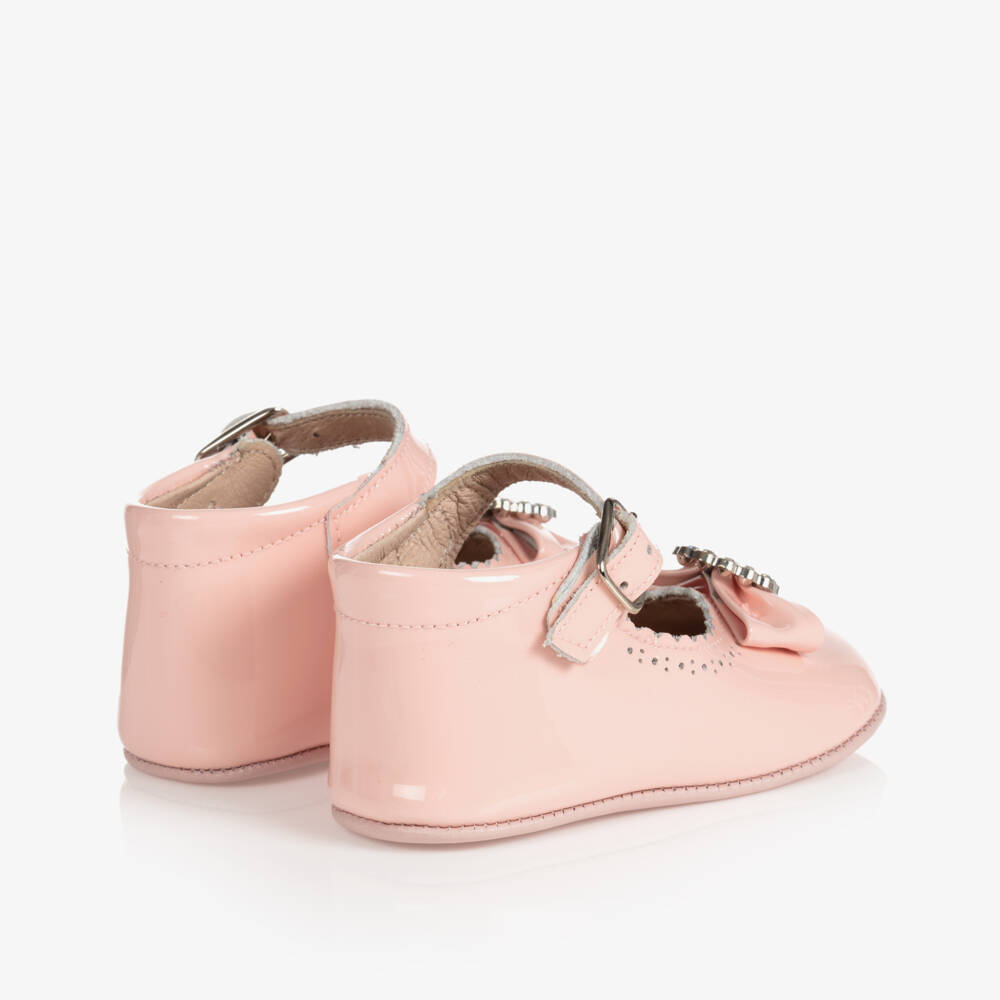 تشيلدرن كلاسيكس-حذاء بفيونكة جلد لون زهري | Childrensalon Outlet