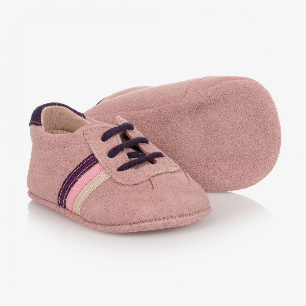 Children's Classics - Pink Suede Pre-Walker Shoes | Childrensalon