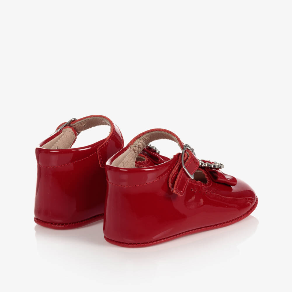 Children's Classics-Красные кожаные туфли с бантом для девочек | Childrensalon Outlet
