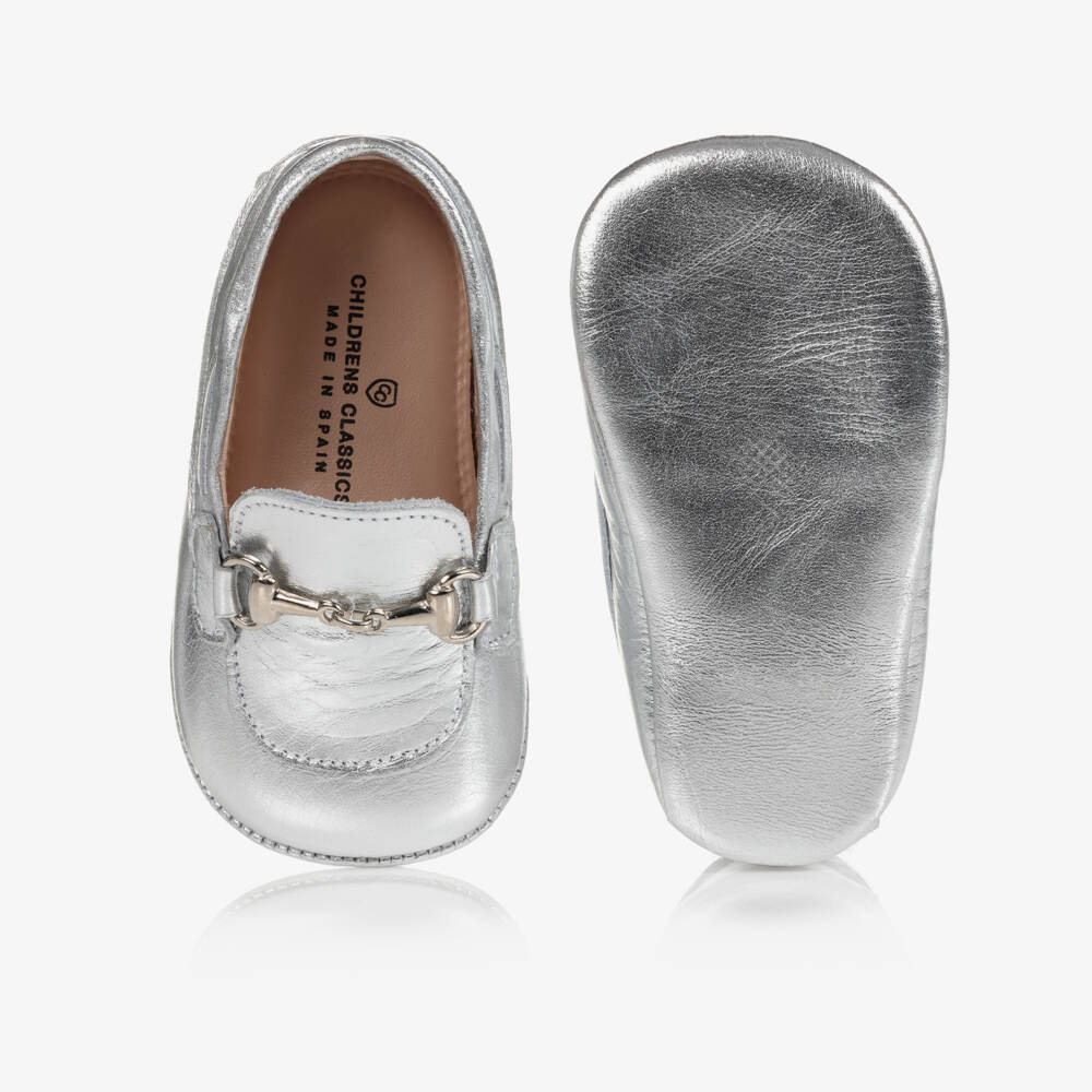 Children's Classics-Silver Metallic Pre-Walker Shoes | Childrensalon Outlet