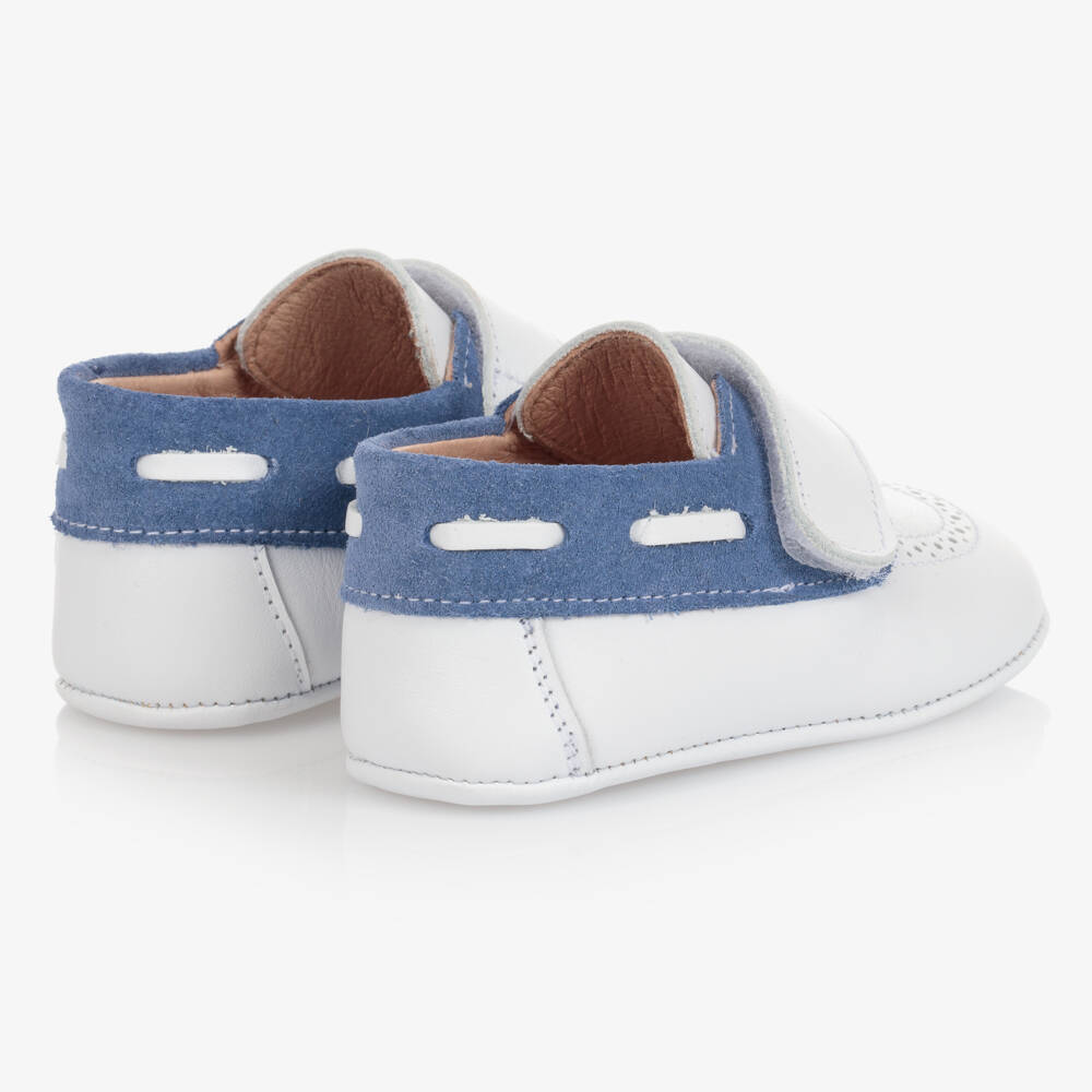 Children's Classics-Кожаные синие и белые туфли для малышей | Childrensalon Outlet