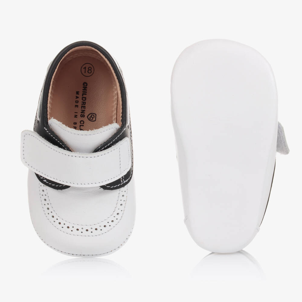 Children's Classics-White Leather Baby Deck Shoes | Childrensalon Outlet