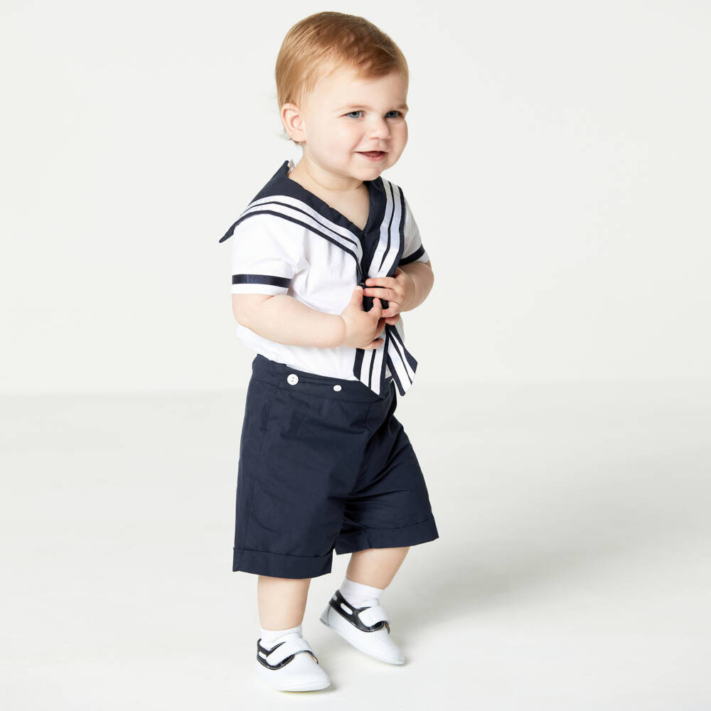 Children's Classics-White Leather Baby Deck Shoes | Childrensalon Outlet