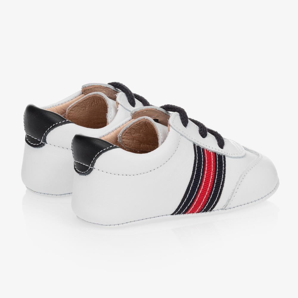 Children's Classics-Белые кожаные пинетки | Childrensalon Outlet