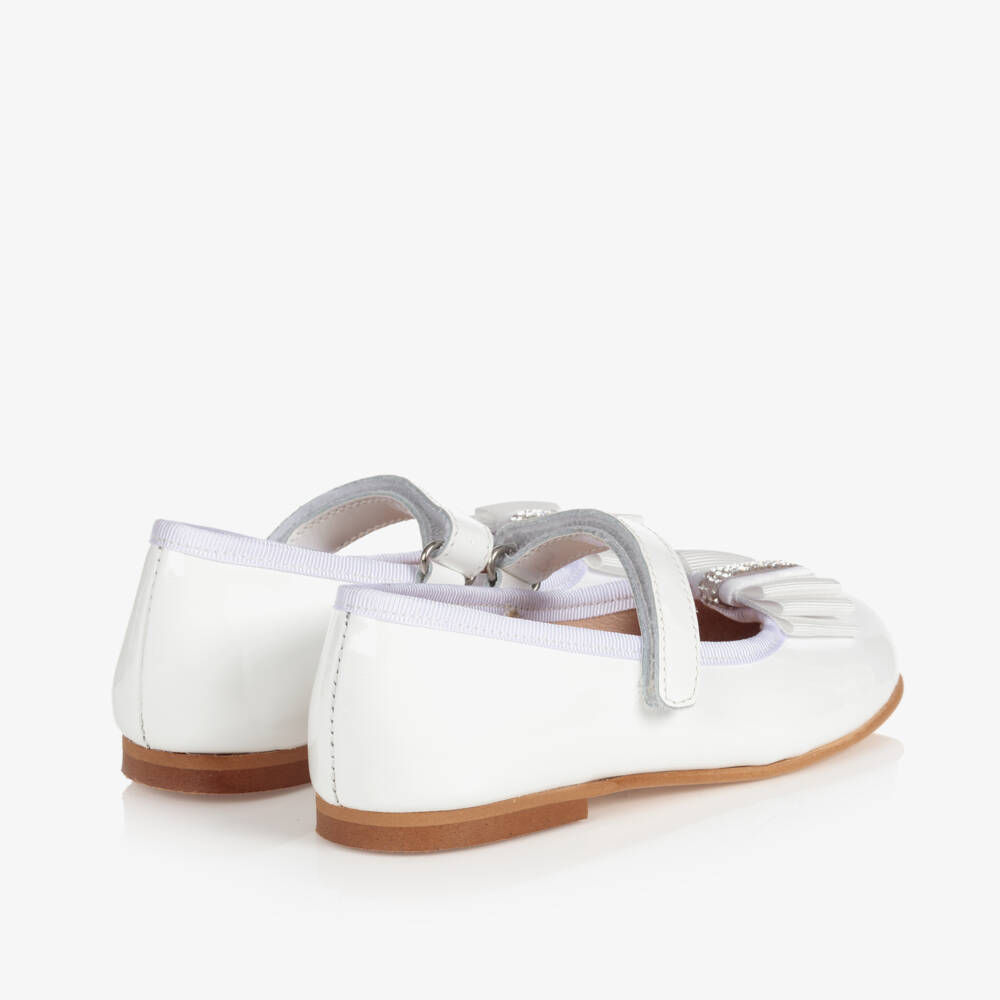 Children's Classics-Туфли белые лакированные с бантом для девочек | Childrensalon Outlet