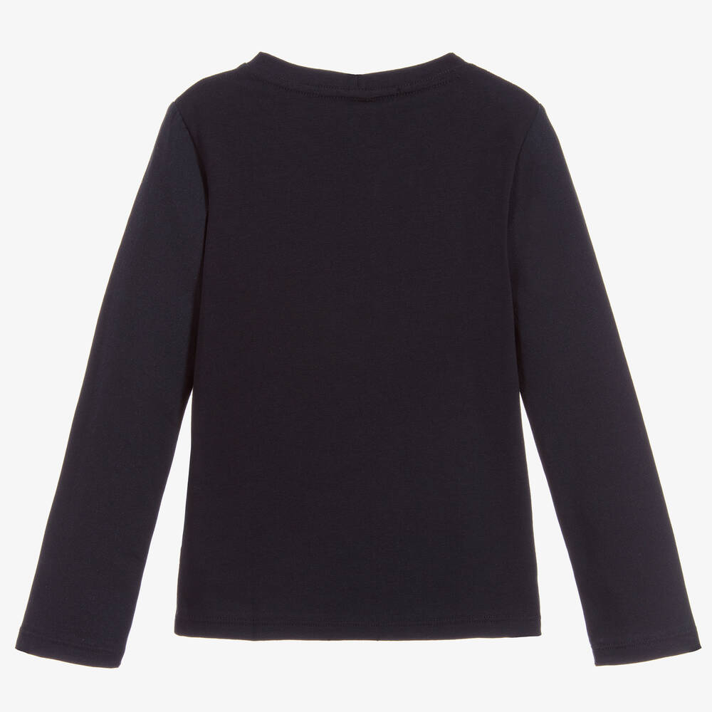 Волшебные принты от CHILDRENSALON-Boys Blue Cotton Jersey Top | Childrensalon Outlet