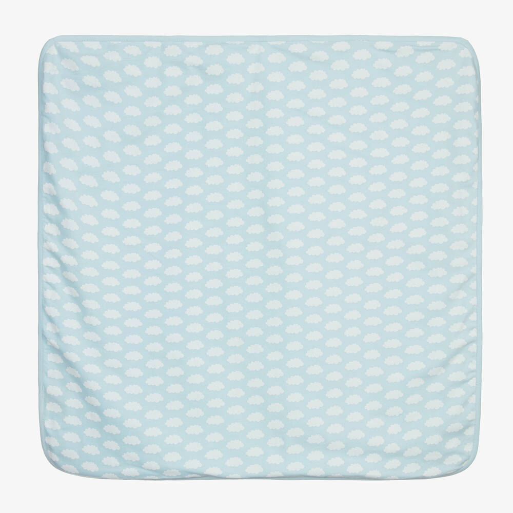 Childrensalon Essentials-بطانية قطن عضوي لون أزرق (عدد 2) | Childrensalon Outlet
