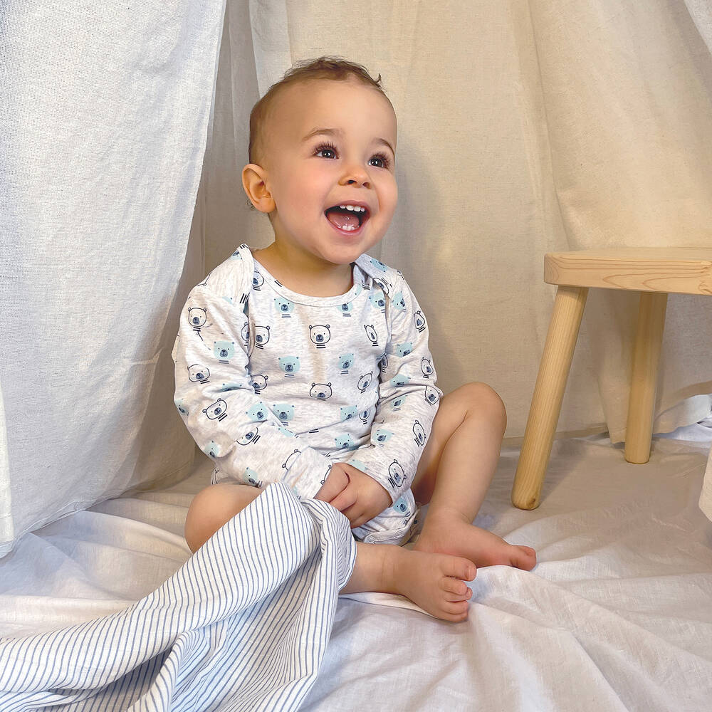 Childrensalon Essentials-Blue Organic Cotton Bodyvests (5 Pack) | Childrensalon Outlet